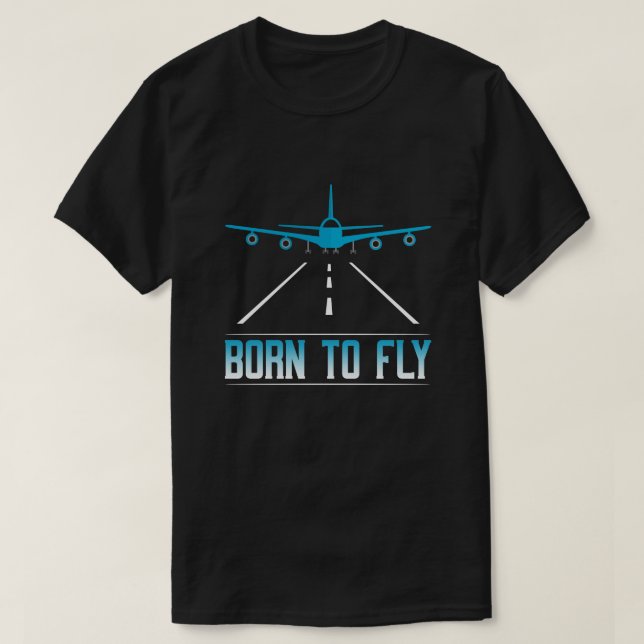 Camiseta Nascer De Avião Voador Piloto Avião Voador (Frente do Design)