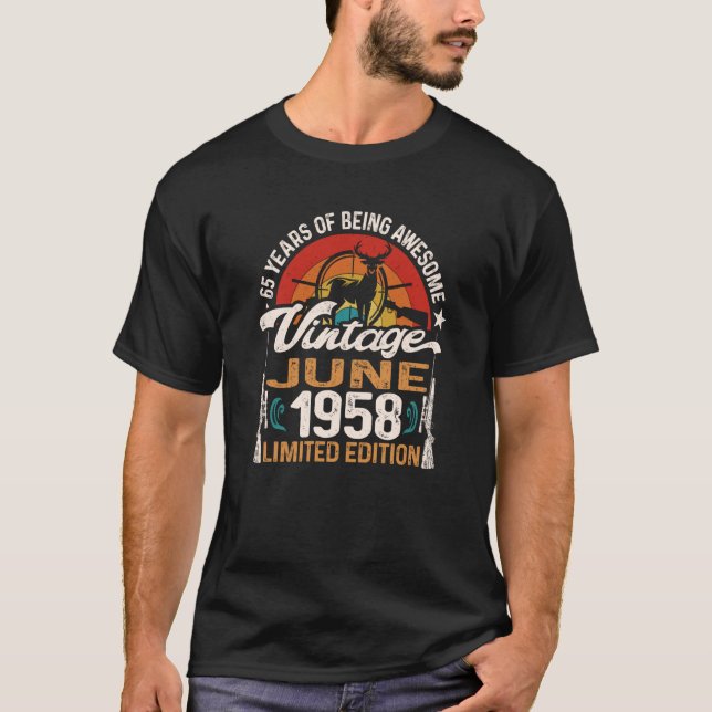 Camiseta nascer de caça aos veados de 65 anos junho de 1958 (Frente)