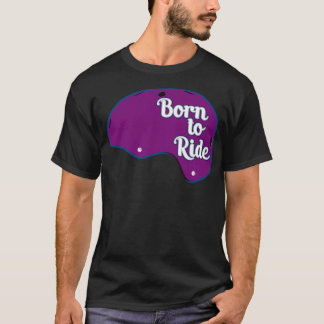 Camiseta Nascer de capacete de skate para andar roxo