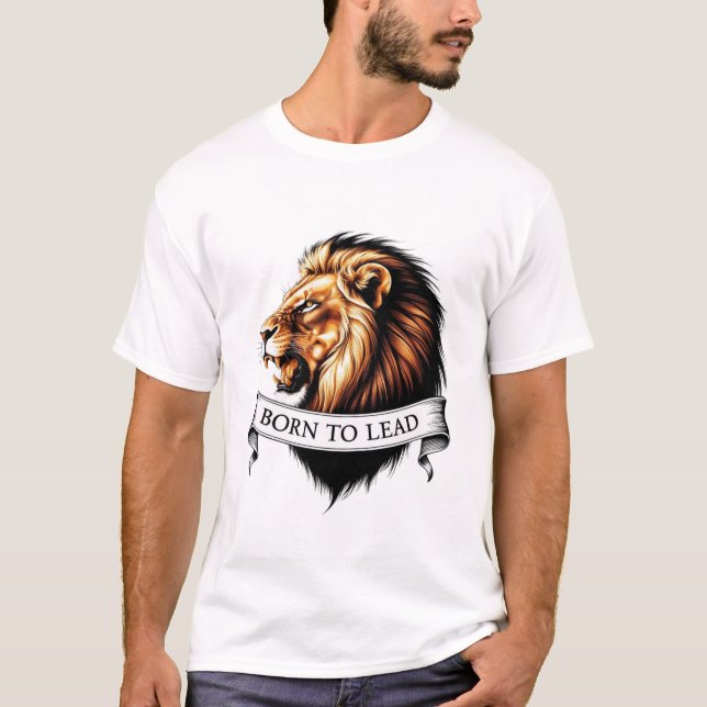 Camiseta "Nascer de chumbo - T-shirt de cabeça de leão itin (Frente)