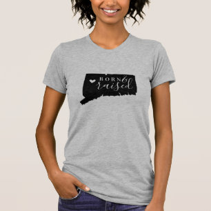Camiseta Nascer de Connecticut e Tee State Raised