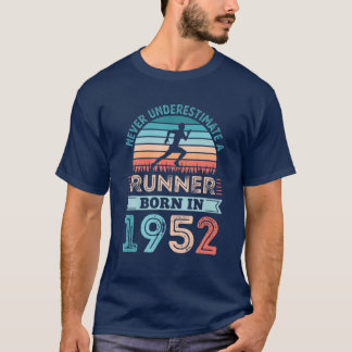 Camiseta Nascer De Corrente Em 1952 70 Aniversário Correndo