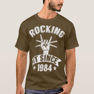 Camiseta Nascer De Drummer Da Banda Mens Music Rock Em 1984