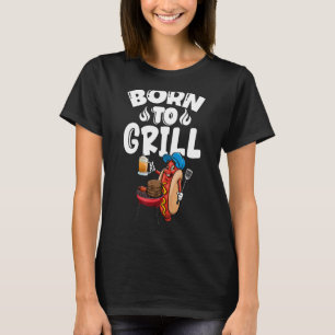 Camiseta Nascer De Engraçamento De Cães Quentes E Mulheres