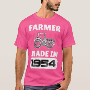 Camiseta Nascer De Fazendeiros Vintage Em 1954 Fa 69 Anos