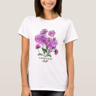 Camiseta Nascer de Flor do Mês de Nascimento em Febre Viole