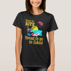 Camiseta Nascer De Gato Para Kite Forçado A Ir Para A Escol