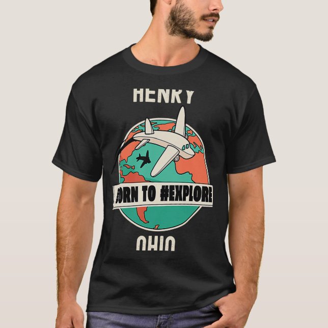 Camiseta Nascer de Henry Ohio para Explorar Viagem (Frente)