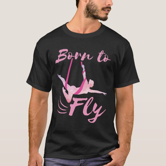 Camiseta Nascer de ioga aérea para voar (Frente)