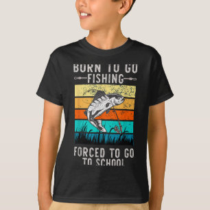 Camiseta Nascer De Ir Pescar Homens Engraçados Na Escola Fo