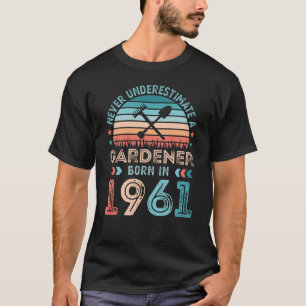 Camiseta nascer de jardinagem de 1961 Presente de 60º anive