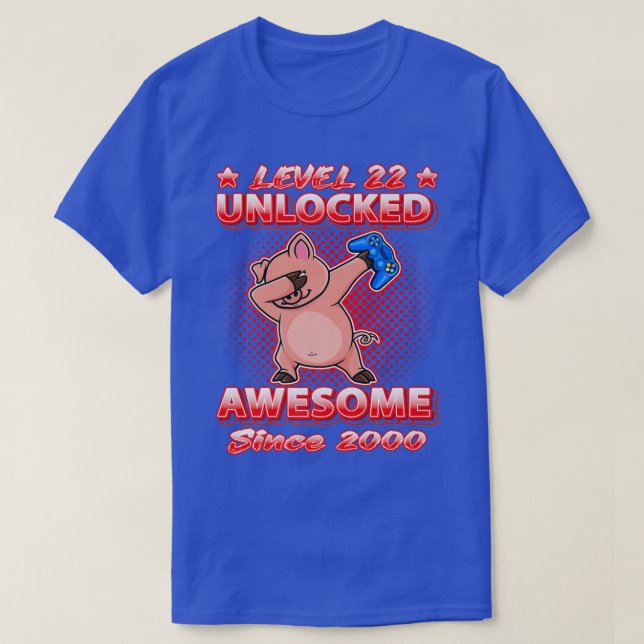 Camiseta Nascer De Jogadores Desbloqueados 2000 Dabbing Pig (Frente do Design)