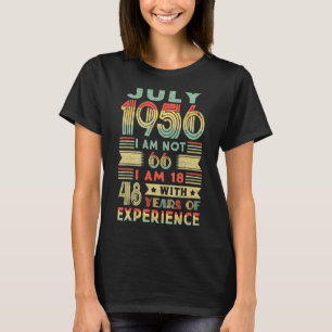 Camiseta Nascer De Julho De 1956 66º Aniversário Feito Em 1