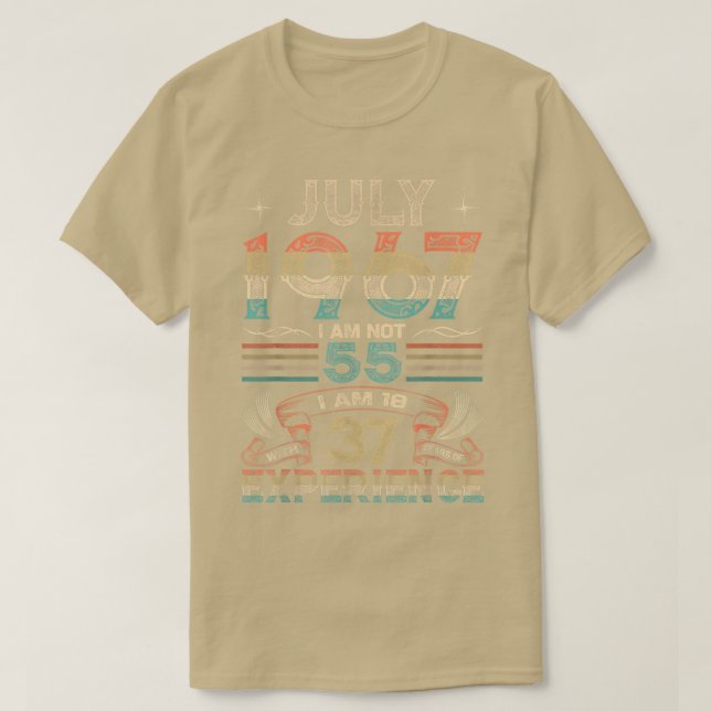 Camiseta Nascer de julho de 1967 55º aniversário Feito em 1 (Frente do Design)