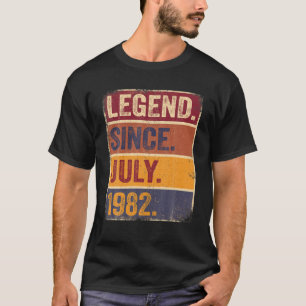 Camiseta Nascer De Julho De 40 Anos De Legenda Desde 1982