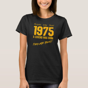 Camiseta Nascer de Legenda 1975 Celebração da Vintage de An