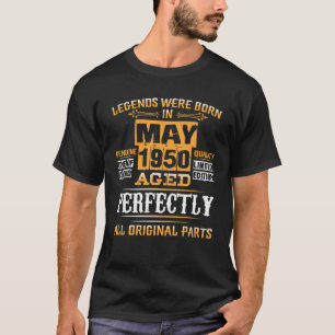 Camiseta Nascer De Legenda De Mens Em Maio De 1950