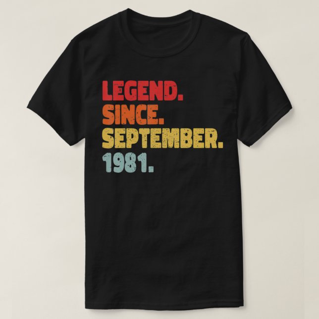 Camiseta Nascer de Legenda setembro de 1981 (Frente do Design)
