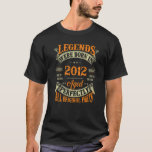 Camiseta Nascer De Legenda Vintage Em 11 Anos De 11 De 2012<br><div class="desc">Nascer De Legenda Vintage Em 2012 11 Aniversário De 11 Anos.</div>