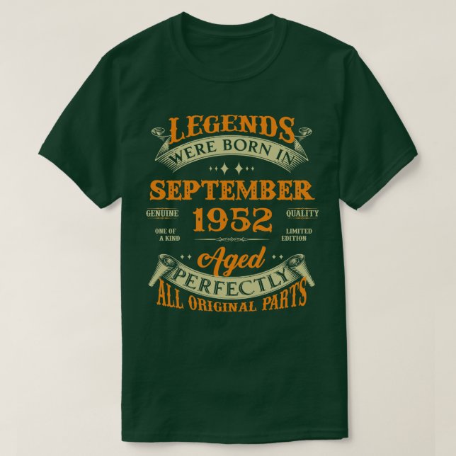 Camiseta nascer De Legendas De Presente De Aniversário De 7 (Frente do Design)
