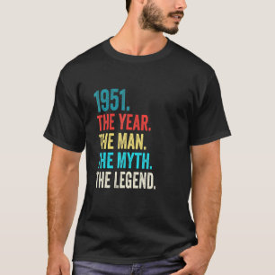 Camiseta Nascer De Legendas Em 1951 Homem 71 Anos De Idade,