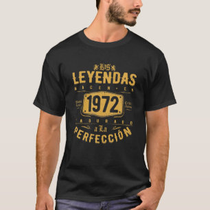 Camiseta Nascer De Legendas Em 1972 50º Aniversário De 50 A