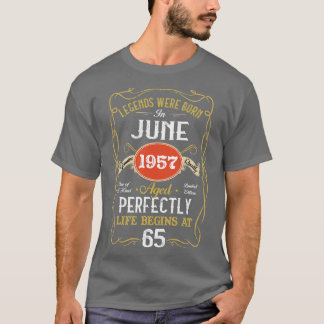 Camiseta Nascer De Legendas Em Junho De 1957 65º Aniversári