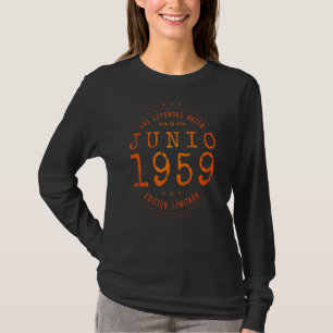 Camiseta Nascer De Legendas Em Junho De 1959 63º Aniversári