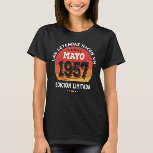 Camiseta Nascer De Legendas Em Maio De 1957 65º Aniversário