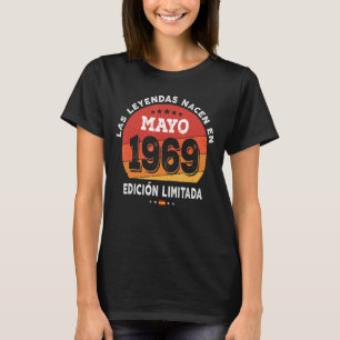 Camiseta Nascer De Legendas Em Maio De 1969 53 Anos 53 Anos