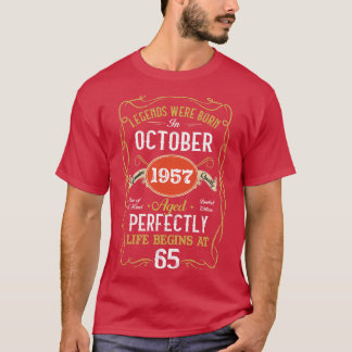 Camiseta Nascer De Legendas Em Outubro De 1957 65º Aniversá