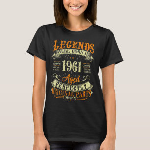 Camiseta nascer De Legendas Vintage Com 61 Anos Em 1961 61