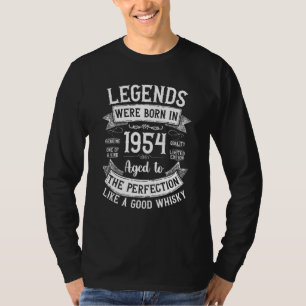Camiseta Nascer De Lendas Em 1954 Com Idade Como Uma Boa Le