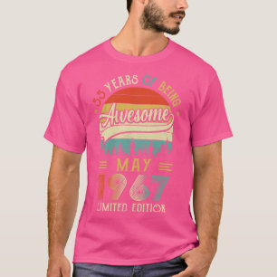 Camiseta Nascer De Maio De 1967 55º Aniversário Feito Em 19