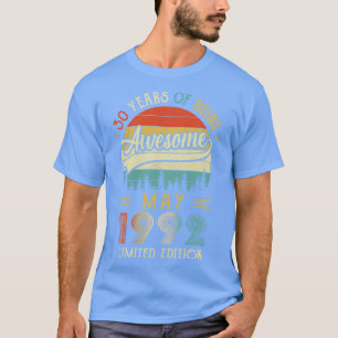 Camiseta Nascer De Maio De 1992 Feito Em 1992, 30 Anos De