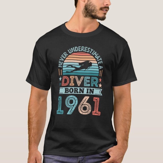 Camiseta nascer de Mergulho 1961 60º Ventilador de Mergulho (Frente)
