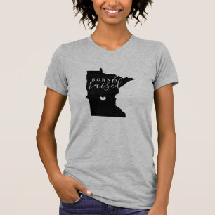 Camiseta Nascer de Minnesota e Tee Raised State