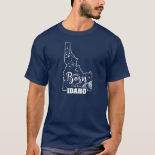 Camiseta Nascer de morar em Idaho Idaho Lover
