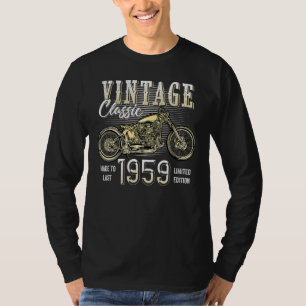 Camiseta Nascer de motocicleta Vintage 1959 Classic Motorcy