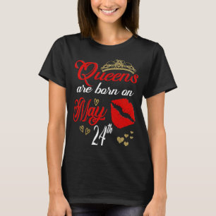 Camiseta Nascer De Mulher Gemini Em 24 De Maio, Aniversário