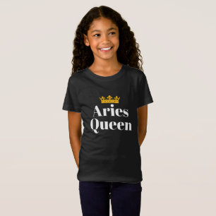 Camiseta Nascer de mulheres março Aries Rainha Zodiac Aries