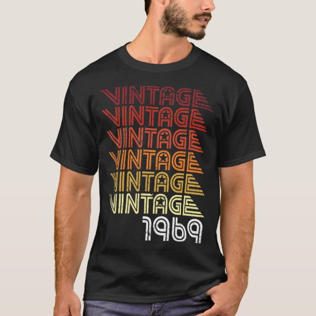 Camiseta nascer de Presente de 50º Aniversário em 1969 (Frente)
