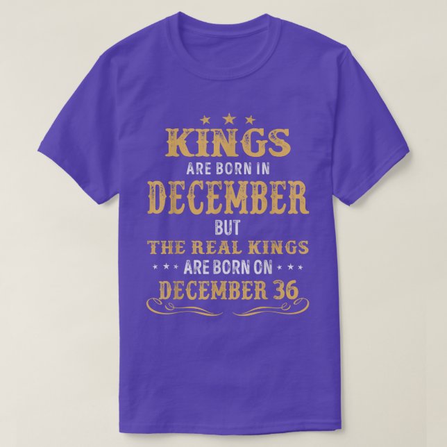 Camiseta Nascer De Reis Em Dezembro Reais Estão Nasceres No (Frente do Design)