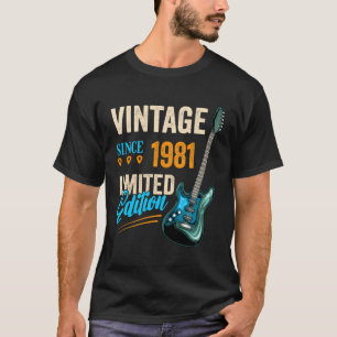 Camiseta Nascer de roupa de aniversário de violão elétrico