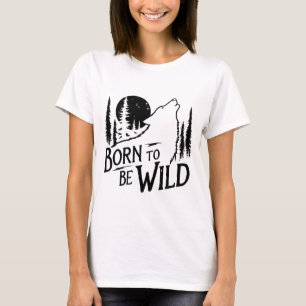 Camiseta Nascer de ser amantes da aventura selvagem, branco