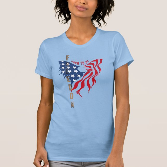 Camiseta Nascer De Ser Liberdade | Ajustado fino feminino (Frente)