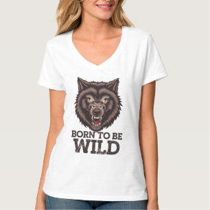 Camiseta Nascer de ser Lobo Selvagem: Espírito Alfa Indomad