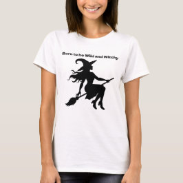 Camiseta Nascer de ser véspera de Dia das Bruxas Selvagem e