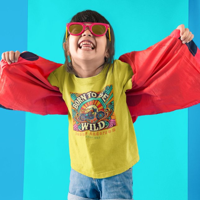 Camiseta Nascer de ser Wild Retro Biker (Criador carregado)