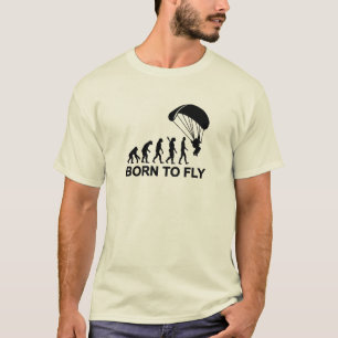 Camiseta Nascer de Skydiving da evolução a voar